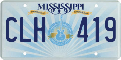 MS license plate CLH419