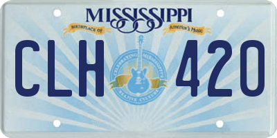 MS license plate CLH420