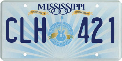 MS license plate CLH421