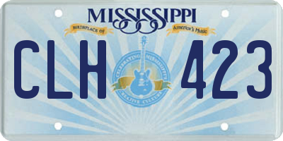 MS license plate CLH423
