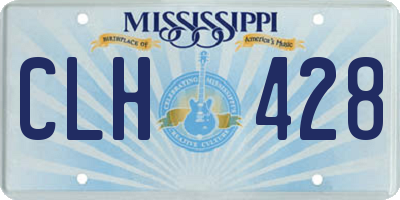 MS license plate CLH428