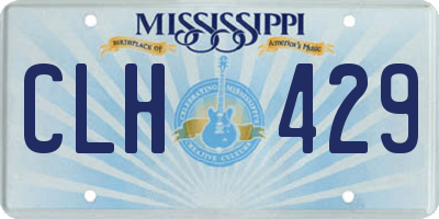 MS license plate CLH429