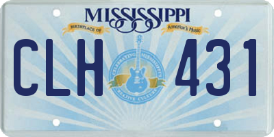 MS license plate CLH431