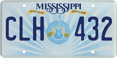 MS license plate CLH432