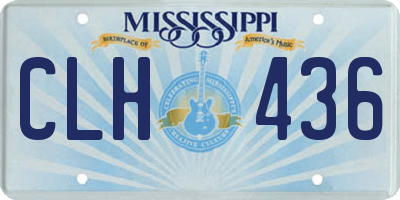 MS license plate CLH436