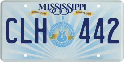 MS license plate CLH442