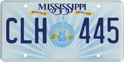 MS license plate CLH445
