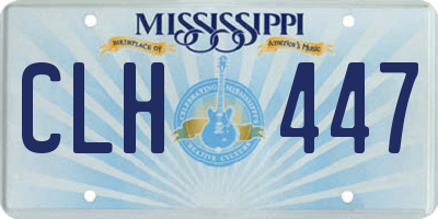MS license plate CLH447
