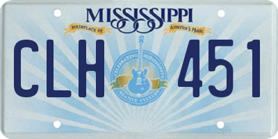 MS license plate CLH451