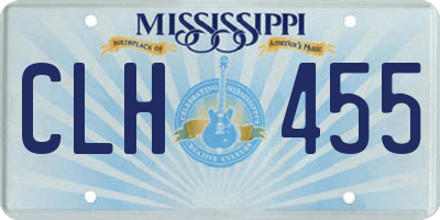 MS license plate CLH455