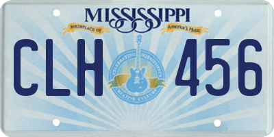 MS license plate CLH456