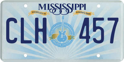MS license plate CLH457