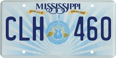 MS license plate CLH460