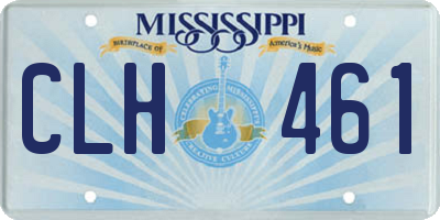 MS license plate CLH461