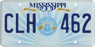 MS license plate CLH462