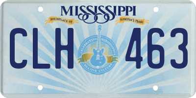 MS license plate CLH463