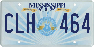 MS license plate CLH464