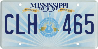 MS license plate CLH465