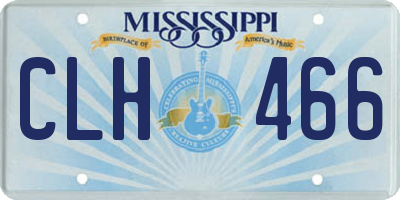 MS license plate CLH466