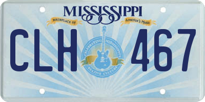 MS license plate CLH467