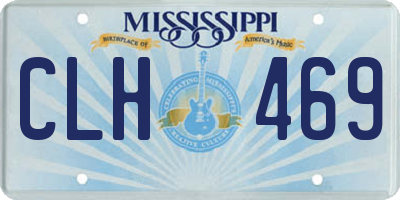 MS license plate CLH469