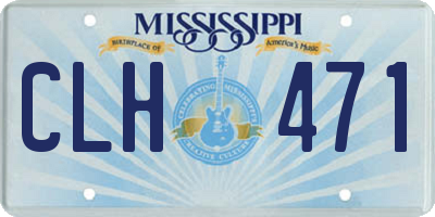 MS license plate CLH471