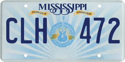 MS license plate CLH472
