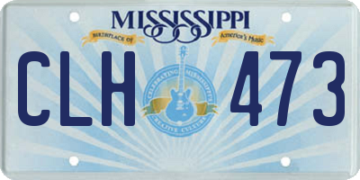 MS license plate CLH473