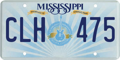 MS license plate CLH475