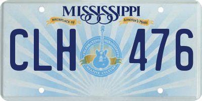 MS license plate CLH476