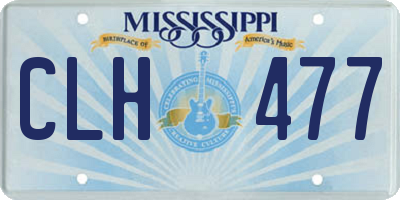 MS license plate CLH477