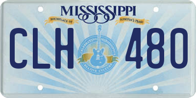 MS license plate CLH480