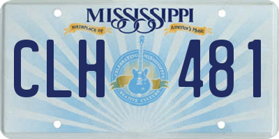 MS license plate CLH481
