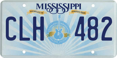 MS license plate CLH482