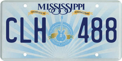 MS license plate CLH488