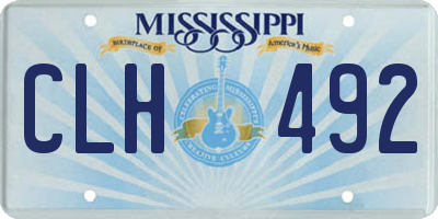 MS license plate CLH492