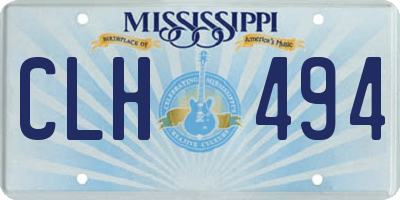 MS license plate CLH494