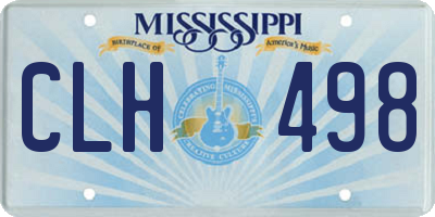 MS license plate CLH498