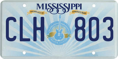 MS license plate CLH803