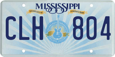 MS license plate CLH804