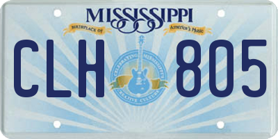MS license plate CLH805