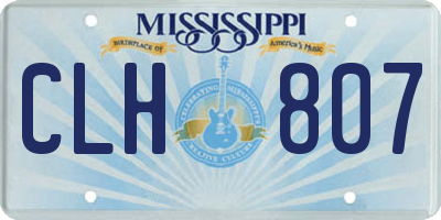 MS license plate CLH807