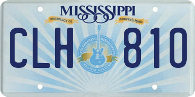 MS license plate CLH810