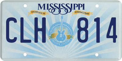 MS license plate CLH814