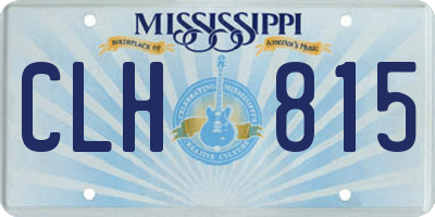 MS license plate CLH815
