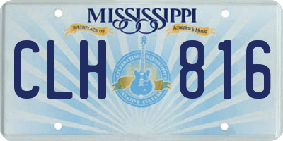 MS license plate CLH816