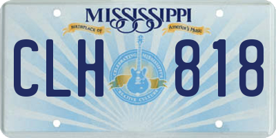 MS license plate CLH818