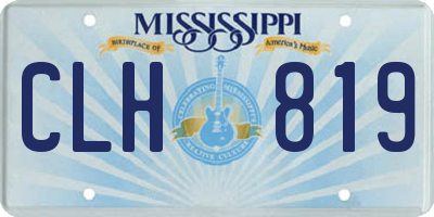 MS license plate CLH819