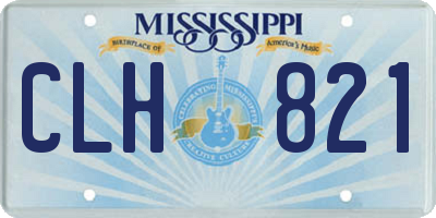 MS license plate CLH821