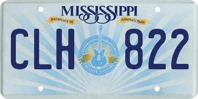 MS license plate CLH822